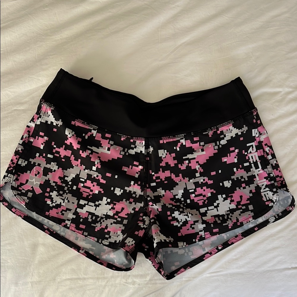 Women's Digital Camo Shorts - Black, Pink, Gray